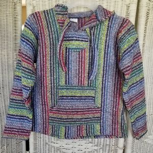 Artesanias Mexican Blanket Pullover Jacket. Small.